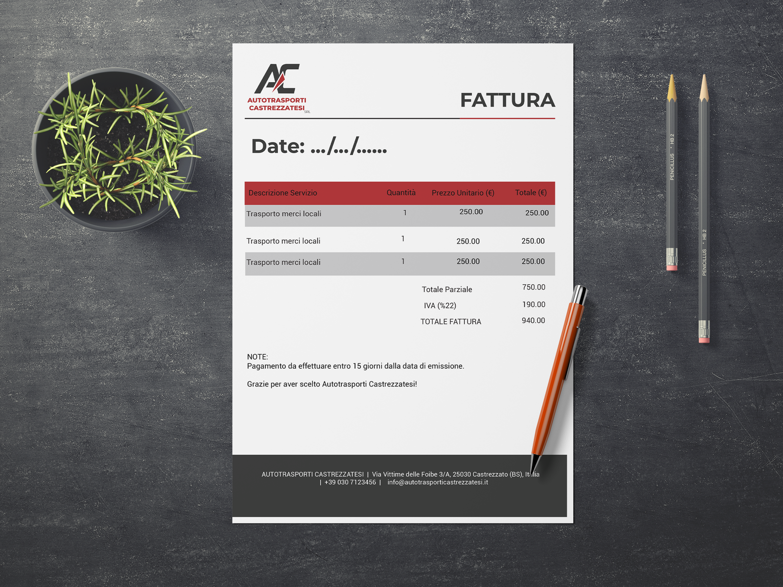 Template Invoice